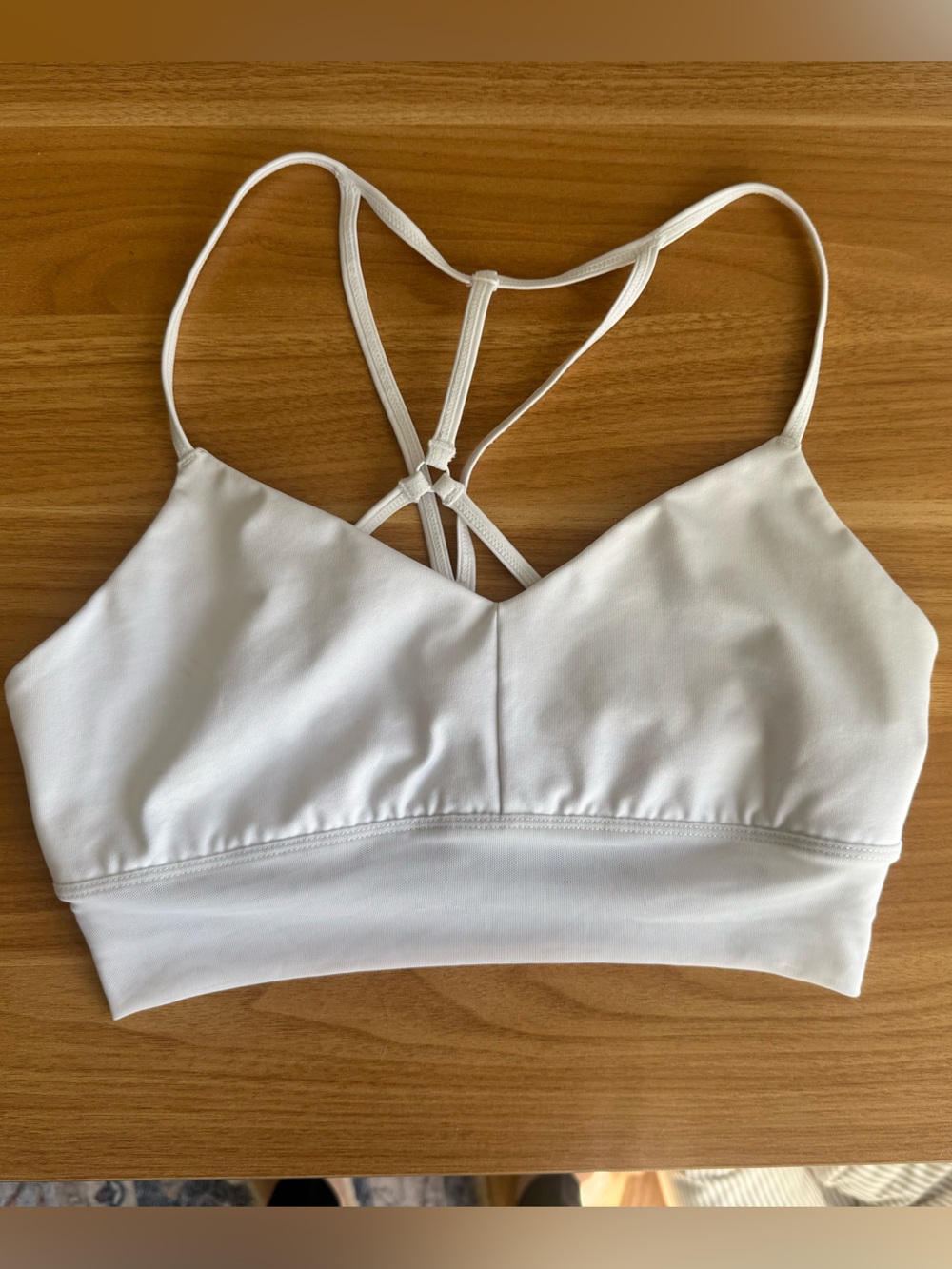 ALO Yoga White Strappy Sports Bra
